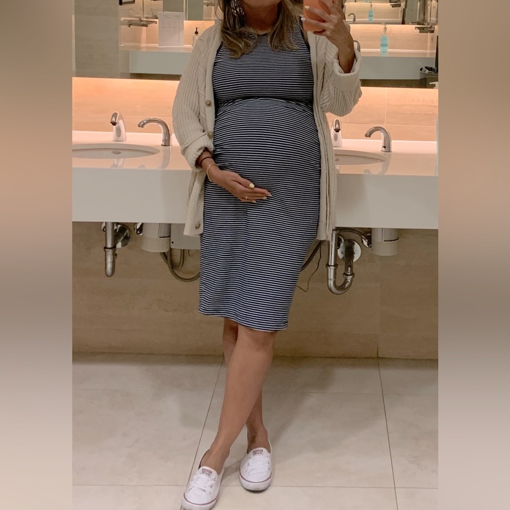 Old Navy striped maternity dress size M